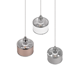 Lámpara de techo colgante Trio Kaprun LED cromo 2700K 150cm 311630306