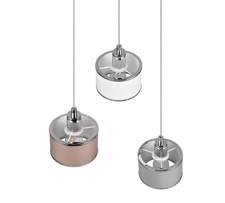 Lámpara de techo colgante Trio Kaprun LED cromo 2700K 150cm 311630306