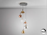 Lámpara de techo colgante Schuller Charlize 6 luces gris y varios colores 3000K Ø57cm vista 2