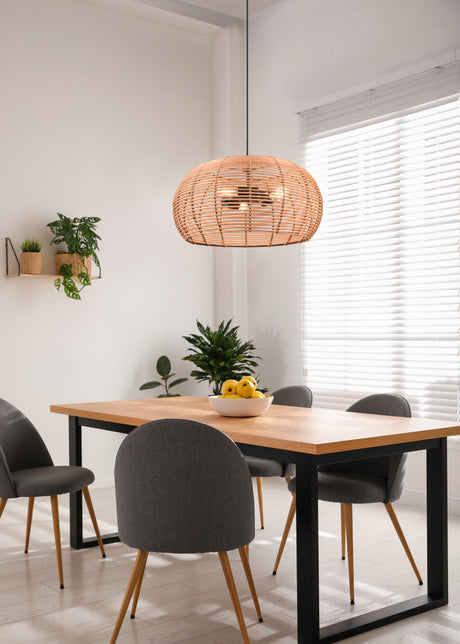 Lámpara de techo colgante Trio Inga LED natural finish 2700K 150cm 312200336