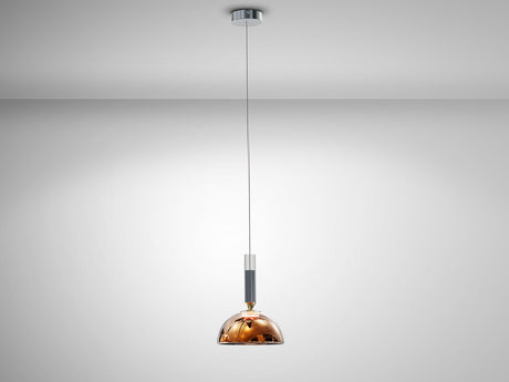 Lámpara de techo colgante Schuller Charlize 1 luz gris y cobre 3000K vista 2