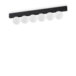 Plafón de techo Ideal Lux Binomio negro cristal LED 6 luces 18W Ø43,5cm 313290