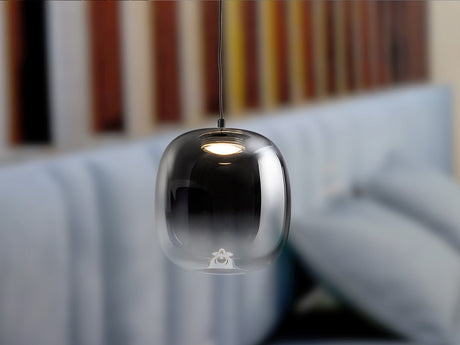 Lámpara de techo colgante Schuller Onice 1 luz negro y smoke difuminado cristal soplado vista 2