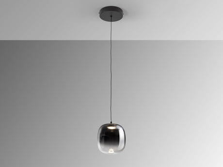 Lámpara de techo colgante Schuller Onice 1 luz negro y smoke difuminado cristal soplado vista 3