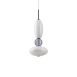 Lámpara colgante Ideal Lux Lumiere blanco cristal LED 27W Ø28cm 314143