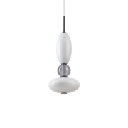 Lámpara colgante Ideal Lux Lumiere blanco cristal LED 27W Ø28cm 314143