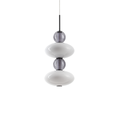 Lámpara colgante Ideal Lux Lumiere blanco cristal LED 34W Ø28cm 314167