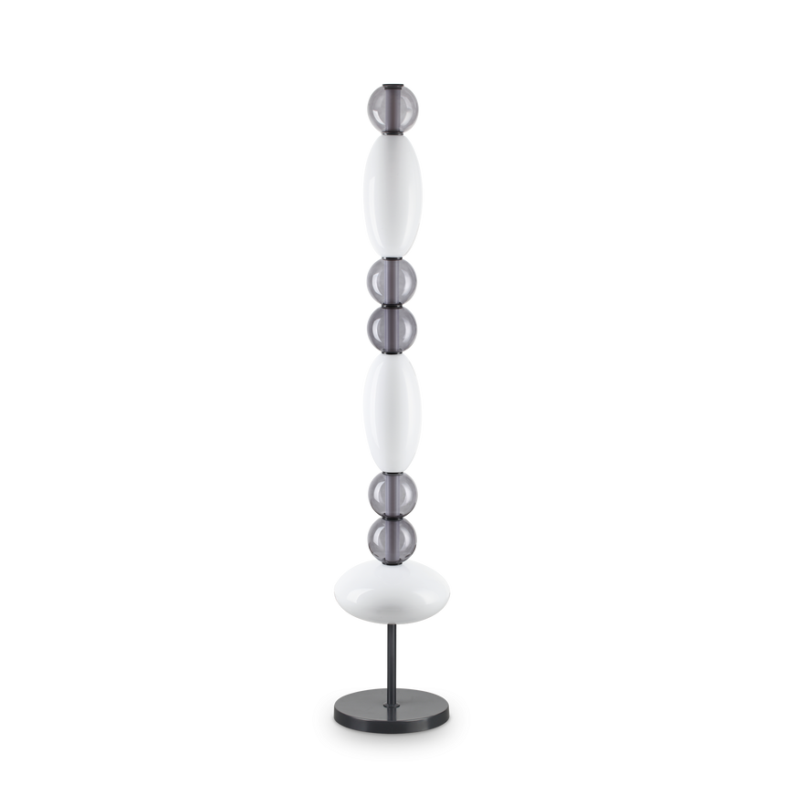 Lámpara de pie Ideal Lux Lumiere blanco cristal LED 58W 155cm 314198
