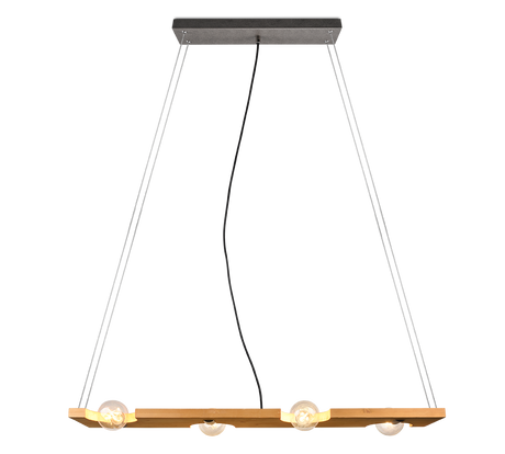 Lámpara de techo colgante Trio Tailor LED natural finish 2700K 150cm 314300430