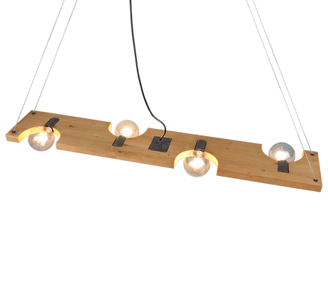 Lámpara de techo colgante Trio Tailor LED natural finish 2700K 150cm 314300430