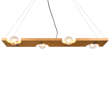 Lámpara de techo colgante Trio Tailor LED natural finish 2700K 150cm 314300430