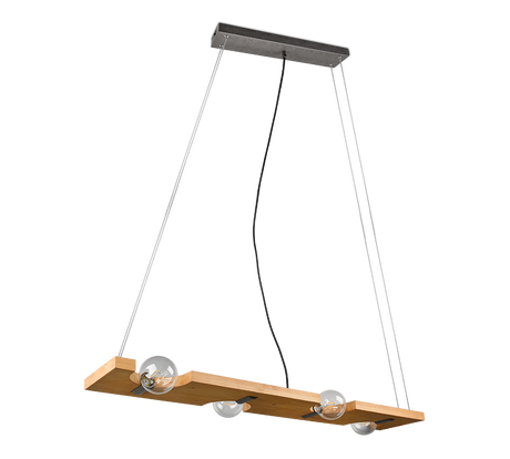 Lámpara de techo colgante Trio Tailor LED natural finish 2700K 150cm 314300430