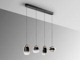 Schuller Onice Lámpara 4 luces negro smoke 314213