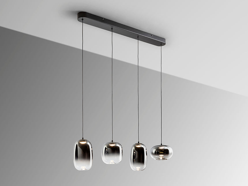 Schuller Onice Lámpara 4 luces negro smoke 314213