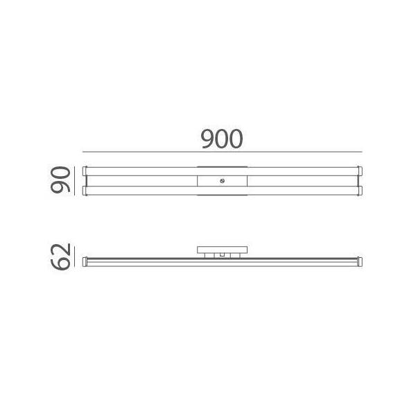 MDC Qusine 57060-8003 Plafón LED Qusine blanco mate 2x14w