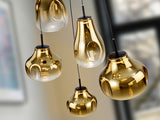 Schuller Aledis Lámpara de techo colgante 5 luces oro y negro 314862