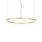 Lámpara colgante Ideal Lux Crown cristal LED 43W Ø80cm latón — ref. 314921 (1)