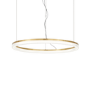 Lámpara colgante Ideal Lux Crown cristal LED 43W Ø80cm latón — ref. 314921 (1)