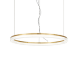 Lámpara colgante Ideal Lux Crown cristal LED 43W Ø80cm latón — ref. 314921 (1)