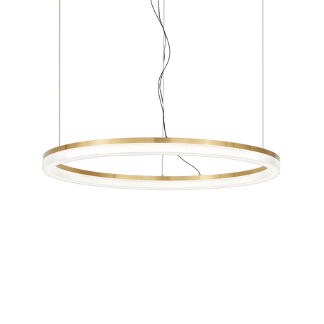 Lámpara colgante Ideal Lux Crown cristal LED 43W Ø80cm latón — ref. 314921 (1)