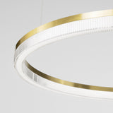 Lámpara colgante Ideal Lux Crown cristal LED 43W Ø80cm latón — ref. 314921 (2)