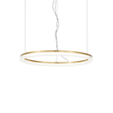 Lámpara colgante Ideal Lux Crown cristal LED 31W Ø60cm latón — ref. 314938 (1)
