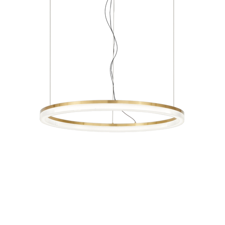 Lámpara colgante Ideal Lux Crown cristal LED 31W Ø60cm latón — ref. 314938 (1)