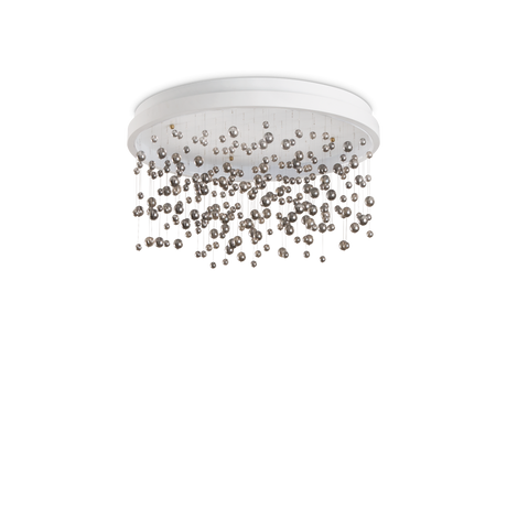 Plafón de techo Ideal Lux Armony blanco cristal LED 56W regulable Ø60cm 315805