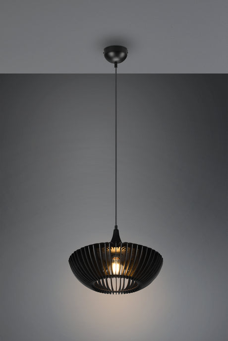 Lámpara de techo colgante Trio Colino LED negro mate 3000K 150cm 315900132