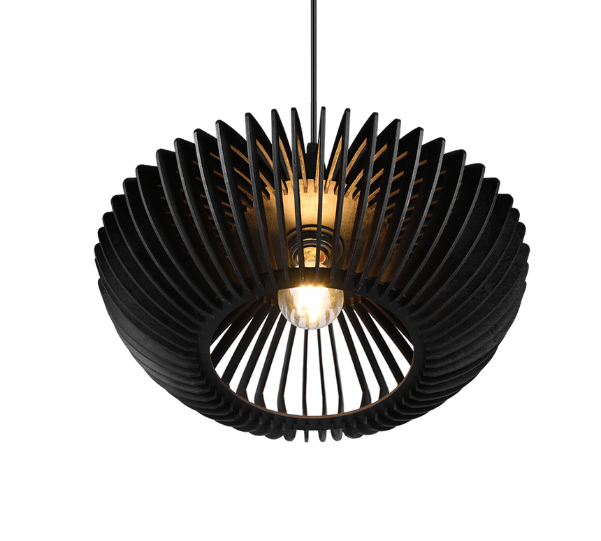 Lámpara de techo colgante Trio Colino LED negro mate 3000K 150cm 315900132