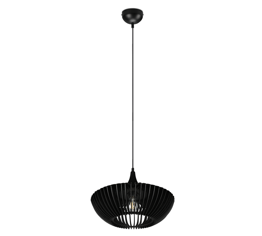 Lámpara de techo colgante Trio Colino LED negro mate 3000K 150cm 315900132