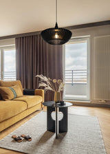 Lámpara de techo colgante Trio Colino LED negro mate 3000K 150cm 315900132