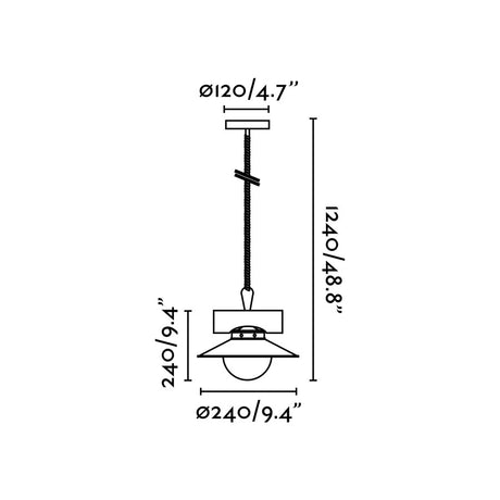 Faro Nudos 68139 Nudos Colgante 1 luz marrón oxido
