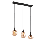 Trio Lumina Lámpara colgante metal estera negra 317000313