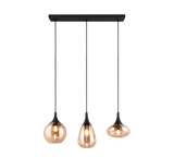 Trio Lumina Lámpara colgante metal estera negra 317000313