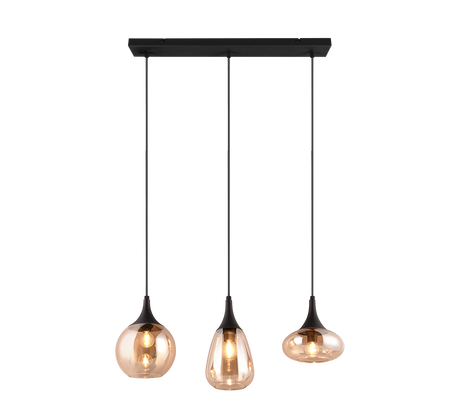 Trio Lumina colgante metal estera negra 317000313