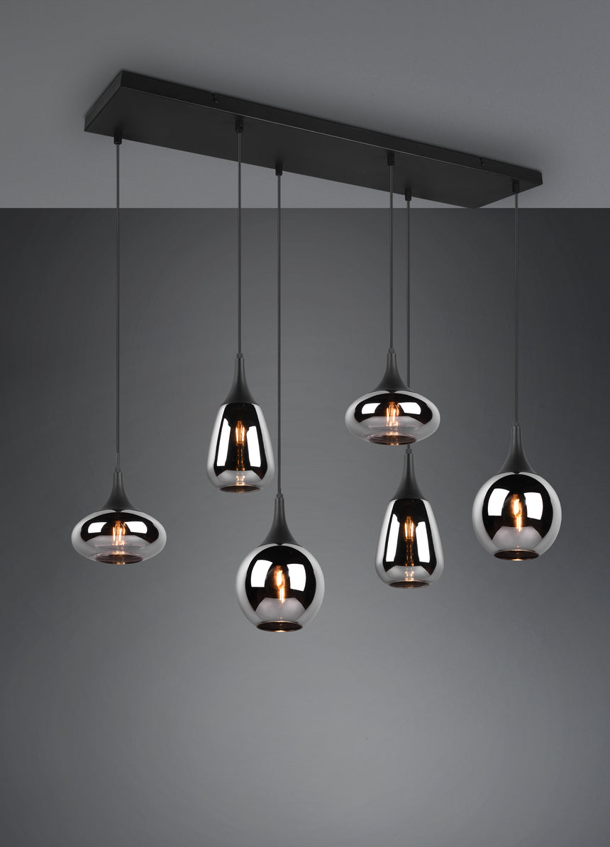 Trio Lumina Pendant Lamp Black 317000632