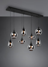 Trio Lumina Lámpara colgante negro 8 luces 317000832