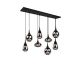 Trio Lumina Lámpara colgante negro 8 luces 317000832