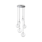 Lámpara colgante Ideal Lux Equinoxe cromo cristal 6 luces 12W Ø65cm 317250