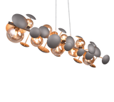 Lámpara de techo colgante Trio Bubble LED antracita 3000K 150cm 317401042