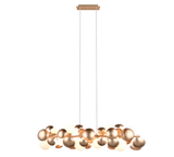 Lámpara de techo colgante Trio Bubble LED gold-colored 3000K 150cm 317401079