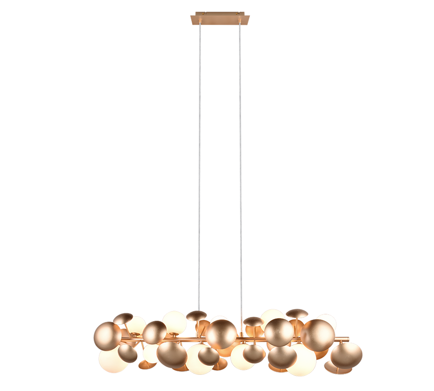 Lámpara de techo colgante Trio Bubble LED gold-colored 3000K 150cm 317401079
