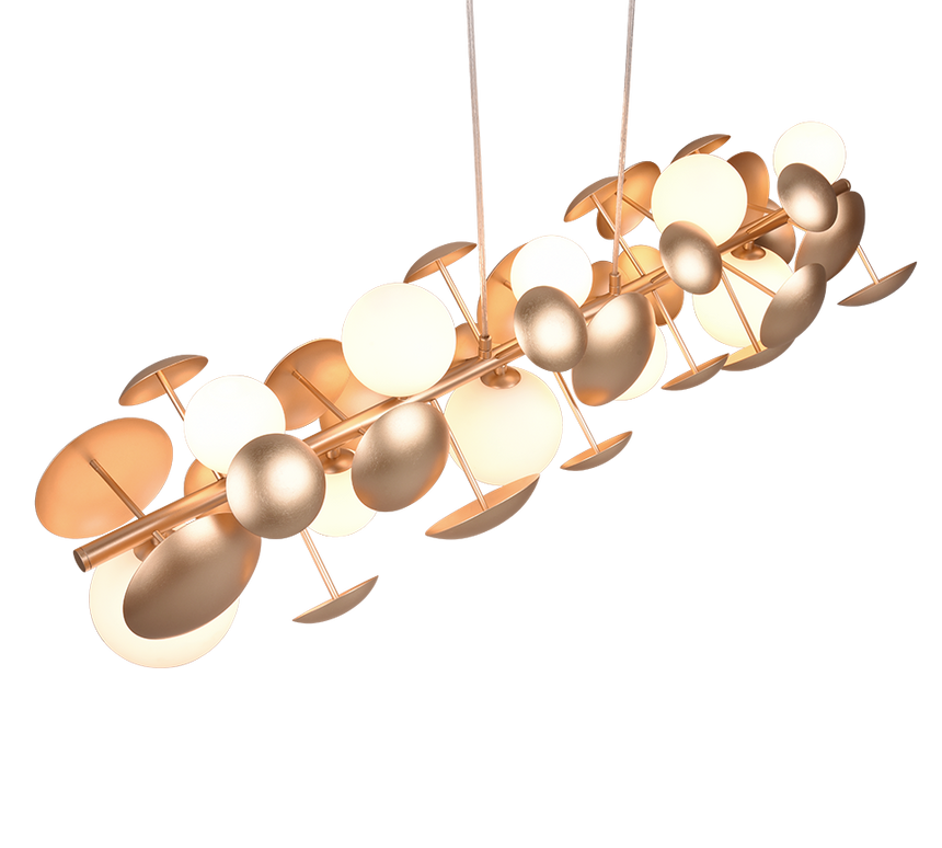 Lámpara de techo colgante Trio Bubble LED gold-colored 3000K 150cm 317401079