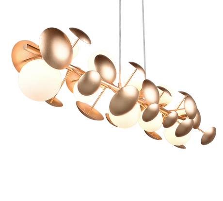 Lámpara de techo colgante Trio Bubble LED gold-colored 3000K 150cm 317401079