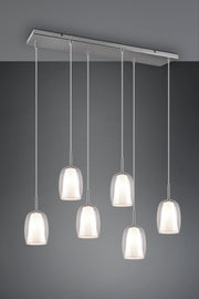 Lámpara de techo colgante Trio Barret cromo 150cm 317500606