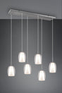 Lámpara de techo colgante Trio Barret LED cromo 3000K 150cm 317500606