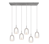 Lámpara de techo colgante Trio Barret LED cromo 3000K 150cm 317500606