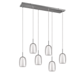 Lámpara de techo colgante Trio Barret LED cromo 3000K 150cm 317500606