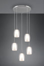 Lámpara de techo colgante Trio Barret LED cromo 3000K 150cm 317530506